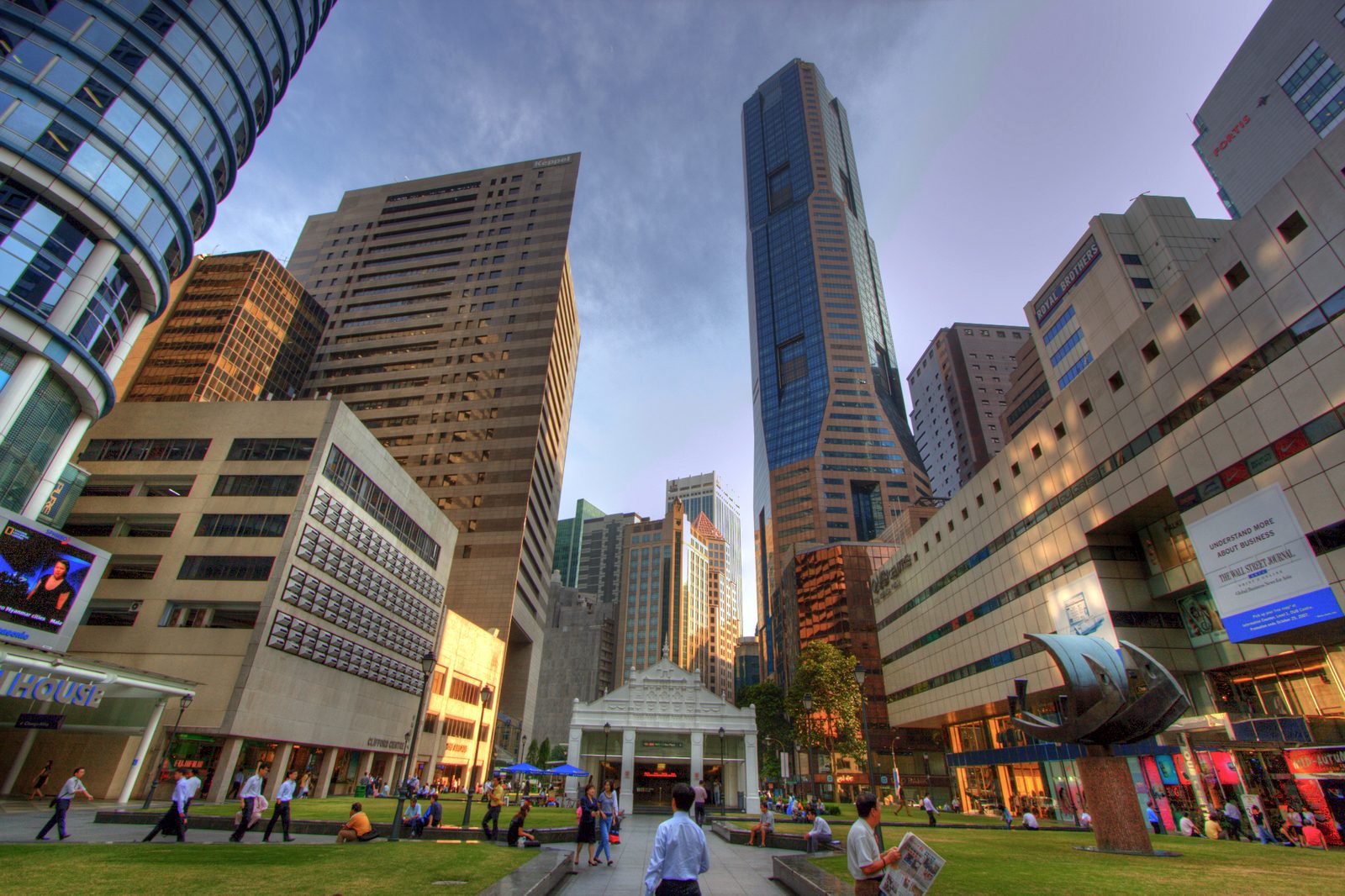 Les tours de bureaux de Raffles Place, cœur du quartier d'affaires de Singapour