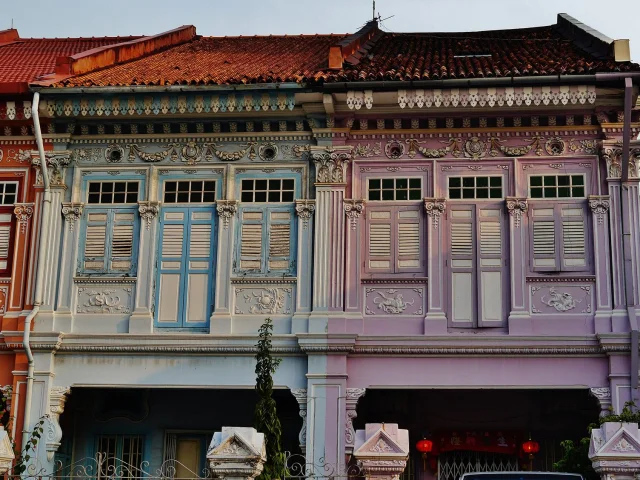 Détails de façades à Koon Seng Road