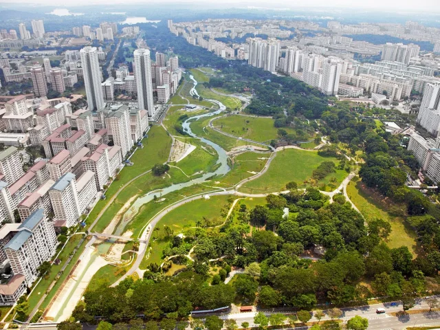 Bishan-Ang Mo Kio Park vu du ciel