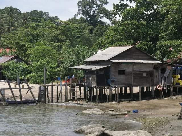 Maison sur pilotis à Pulau Ubin