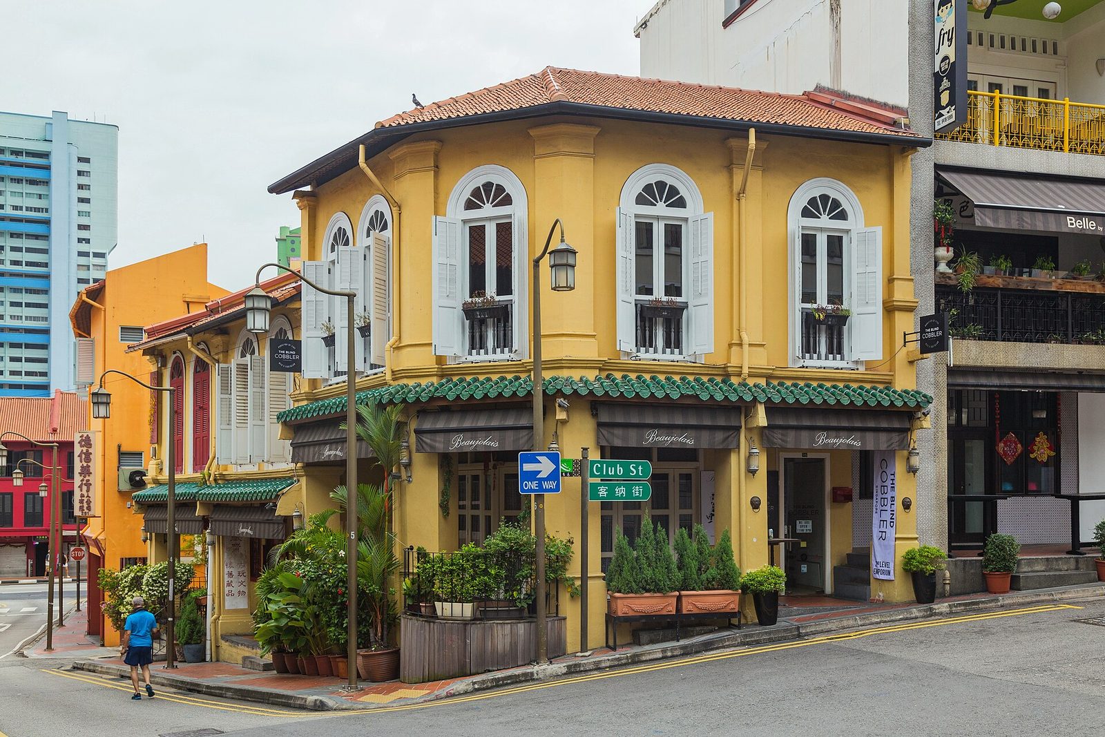 Angle d'Ann Siang Hill et Club Street