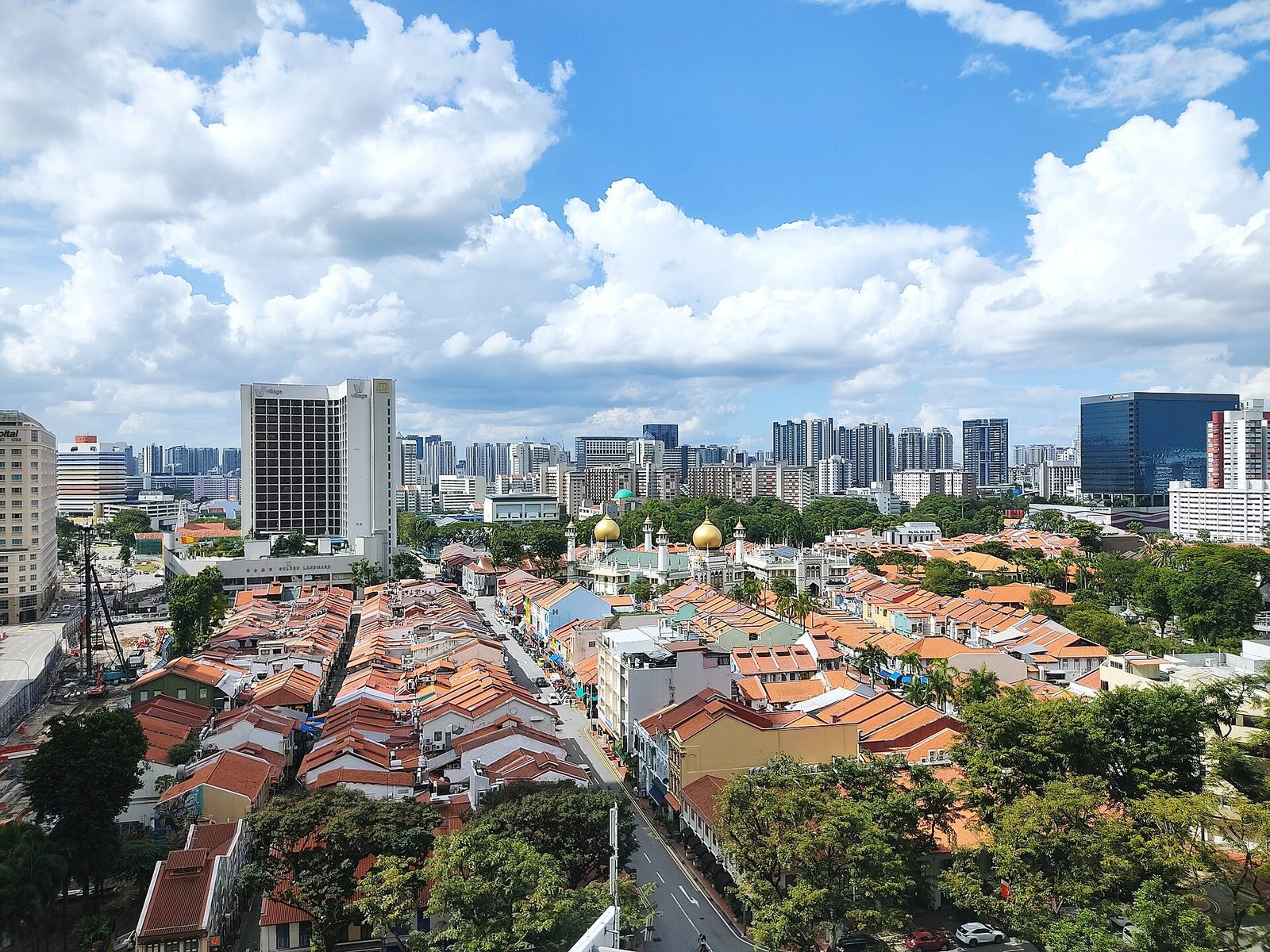 Kampong Gelam vu d'en haut