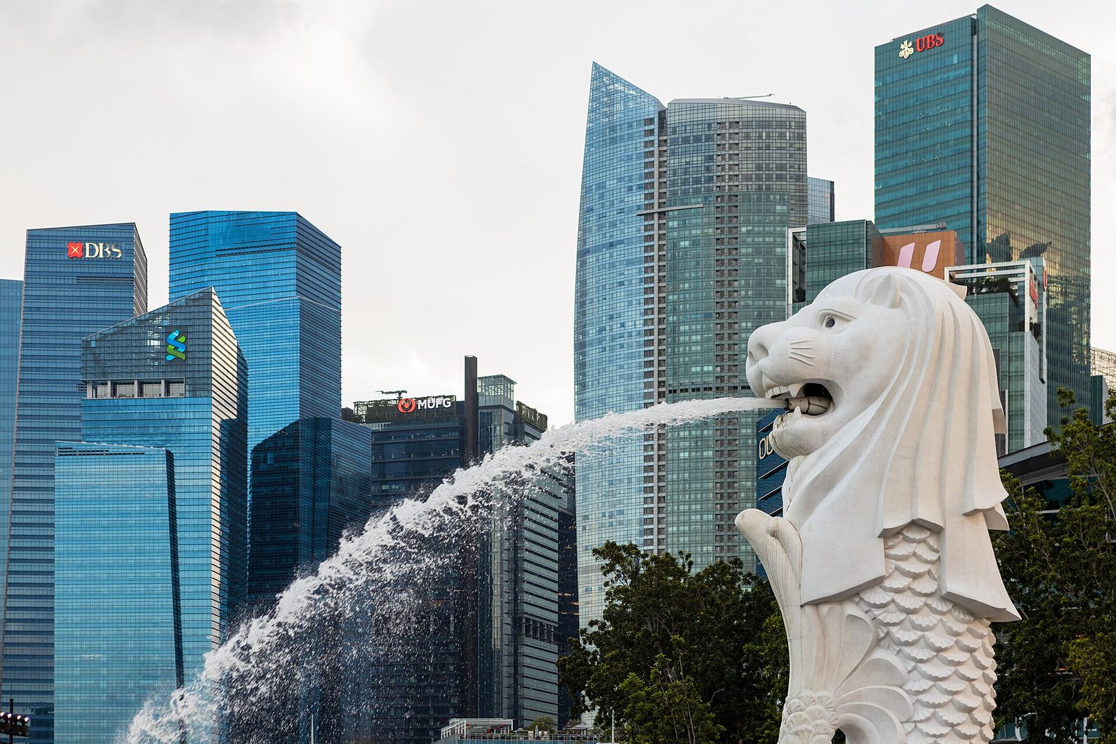 Le Merlion en plein jour