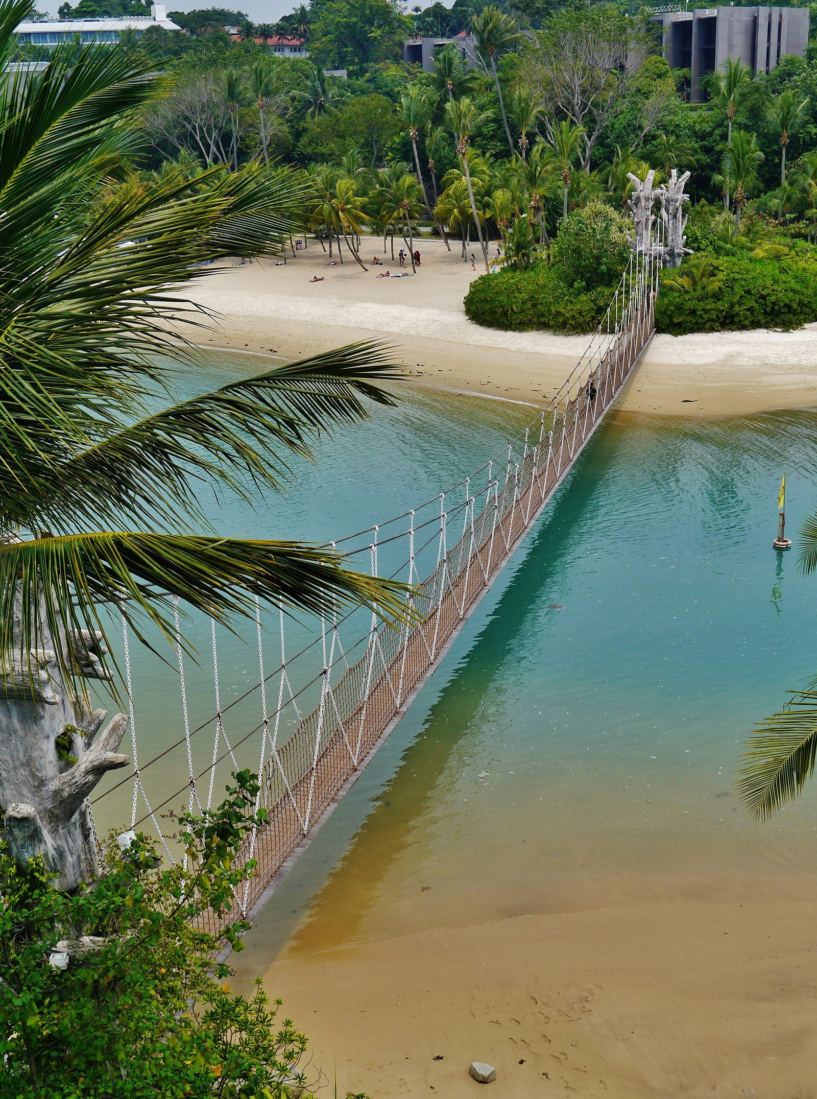 Le pont suspendu de Palawan vu d'en haut
