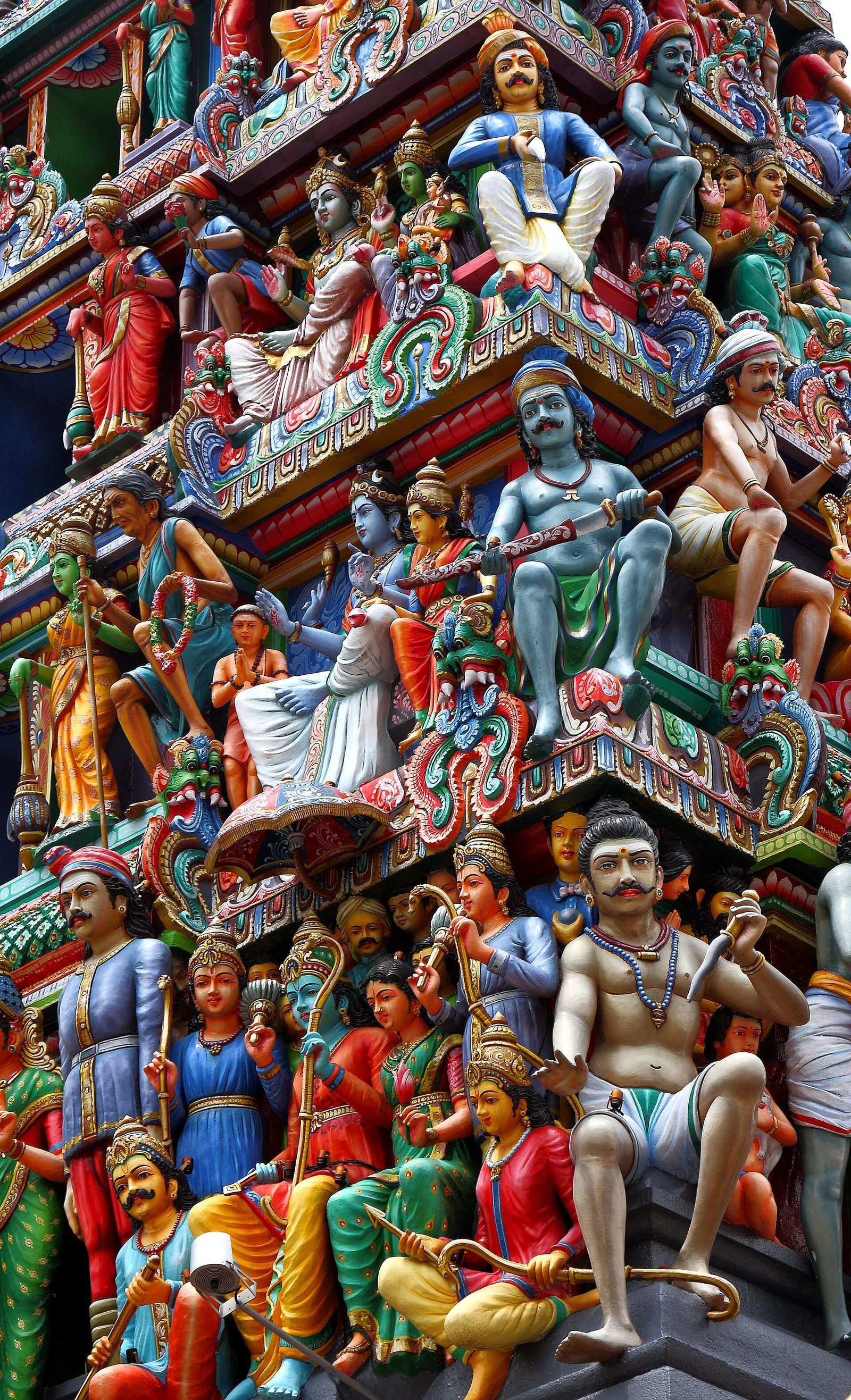 Sculptures du temple Sri Mariamman