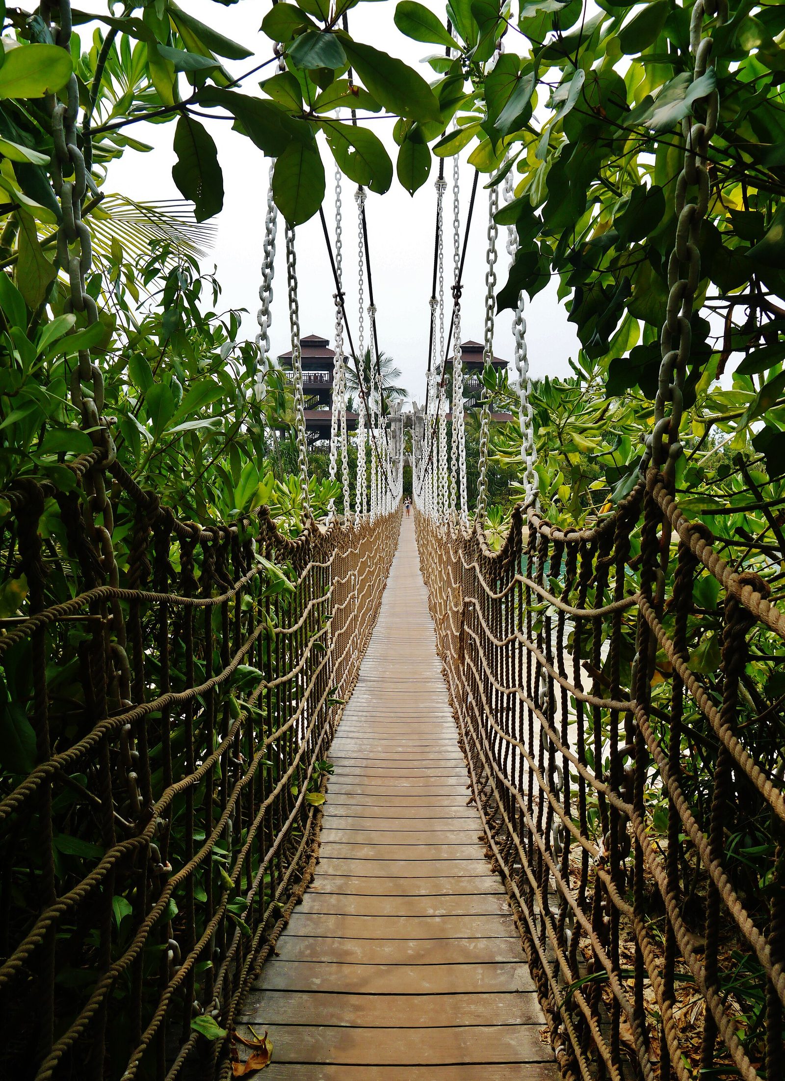 Sur le pont suspendu de Palawan